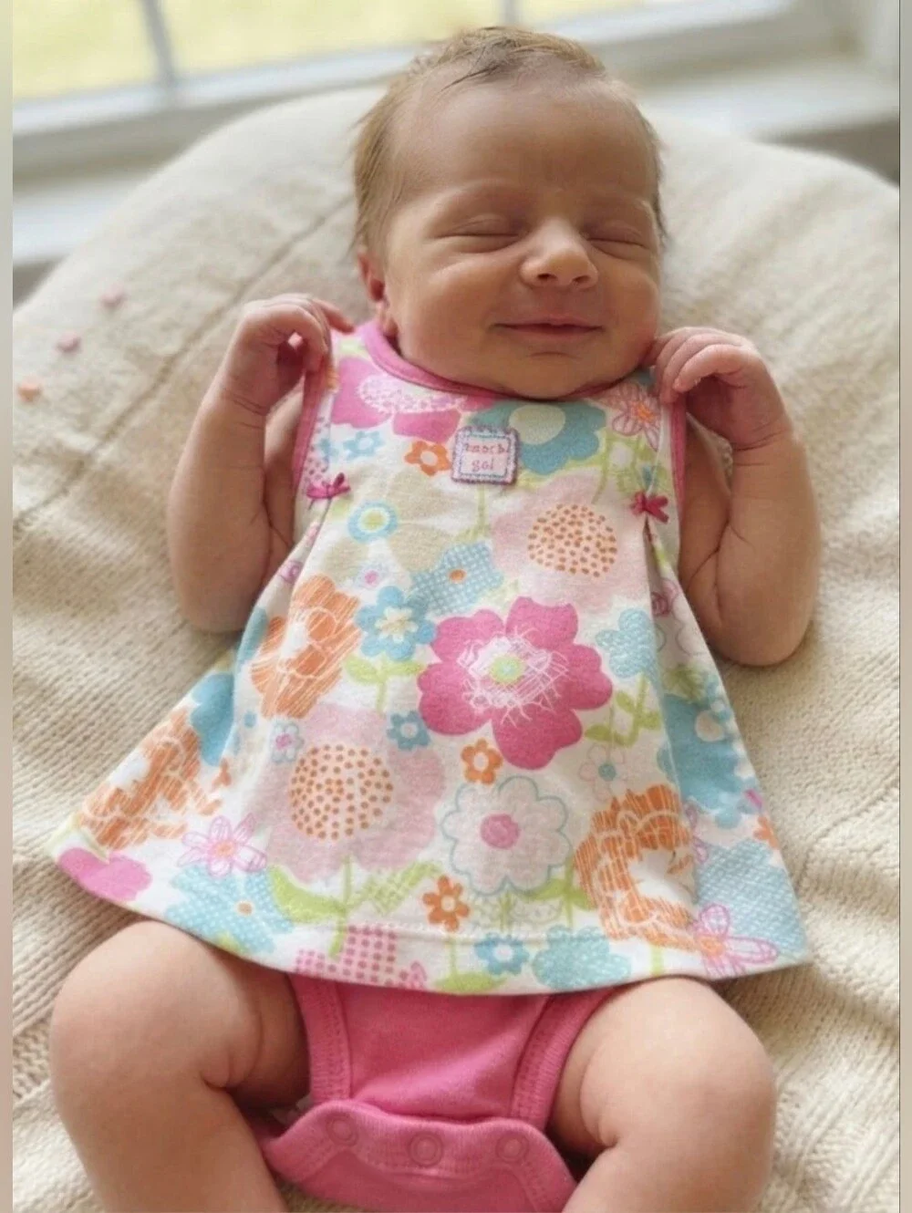 Carter's Newborn 100% Cotton Beach Girl Baby Romper Dress